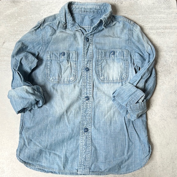 Trico field denim chambray shirt unisex sz 130cm - Picture 1 of 7